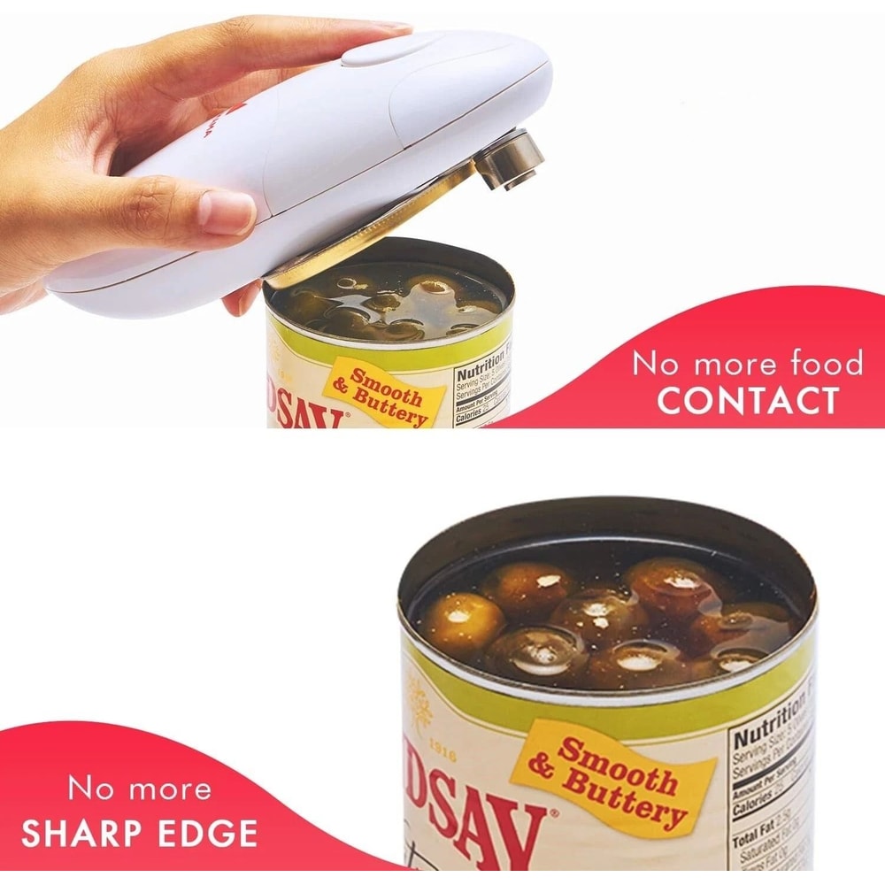 Electric Can Opener Automatic Smooth Edge Stainless Steel For Home Use 8