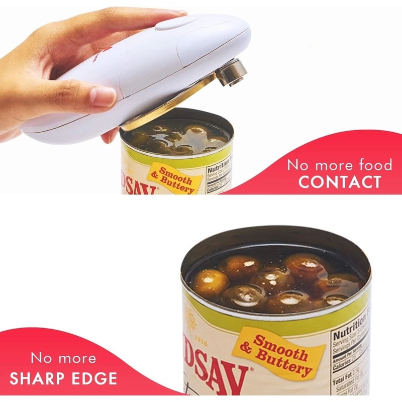 Electric Can Opener Automatic Smooth Edge Stainless Steel For Home Use 8