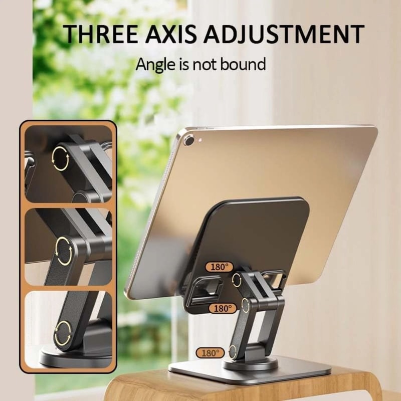 Aluminum Adjustable Tablet Stand Foldable Desktop Holder For Tablets Smartphones 4