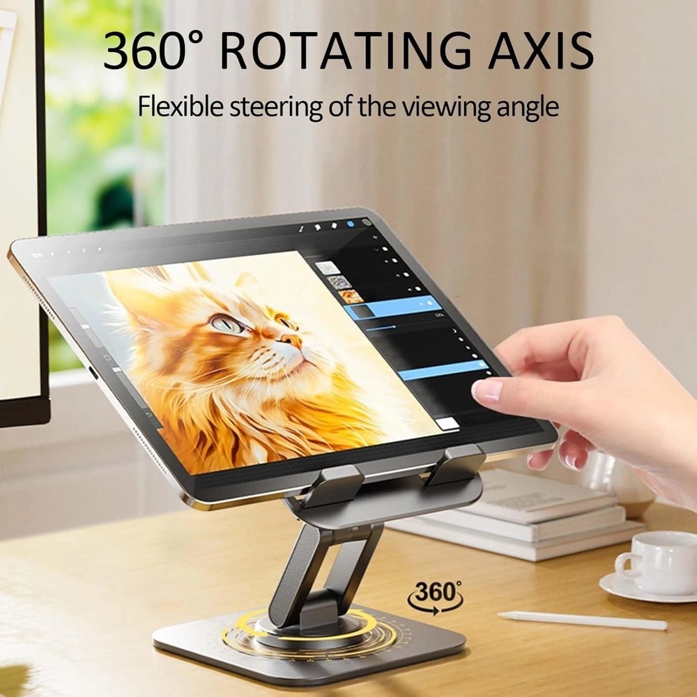 Aluminum Adjustable Tablet Stand Foldable Desktop Holder For Tablets Smartphones 5