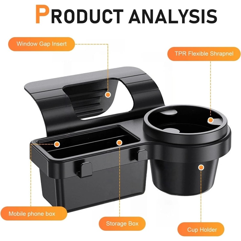 Hanging Car Door Window Cup Phone Holder Auto Storage Organizer Tray Rack 5