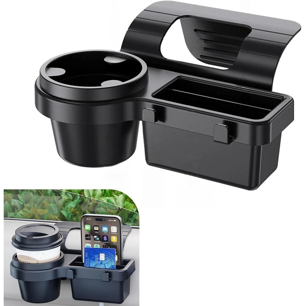 Hanging Car Door Window Cup Phone Holder Auto Storage Organizer Tray Rack 0