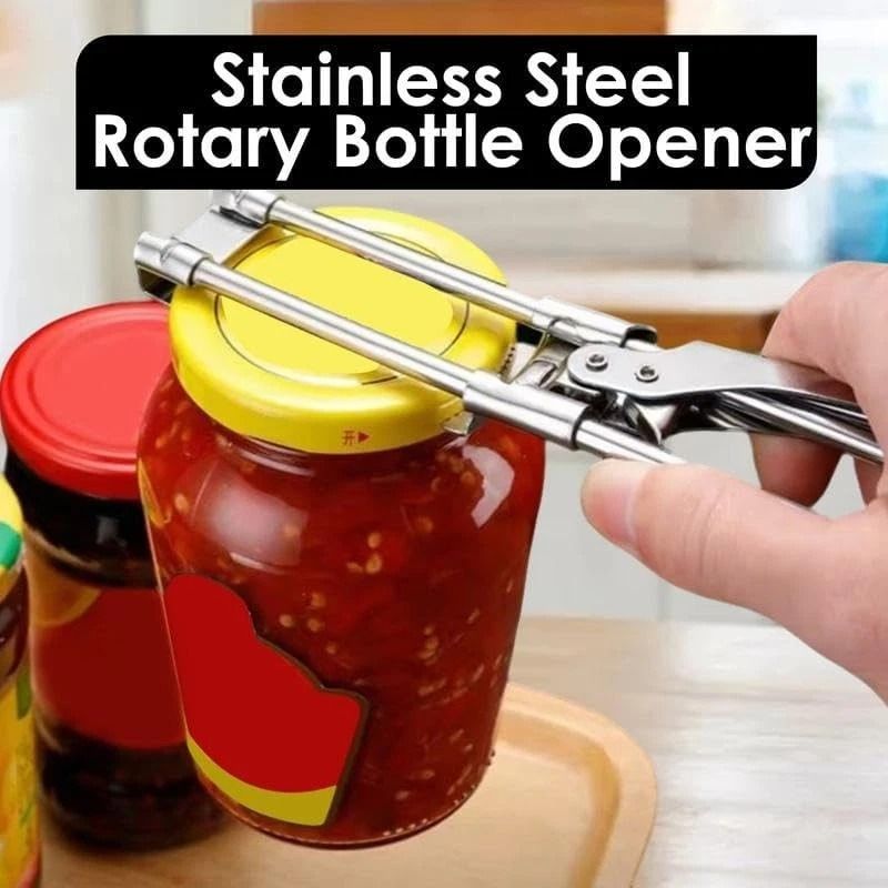 Stainless Steel Adjustable Can Opener Multifunctional Jar Lid Gripper Tool 4