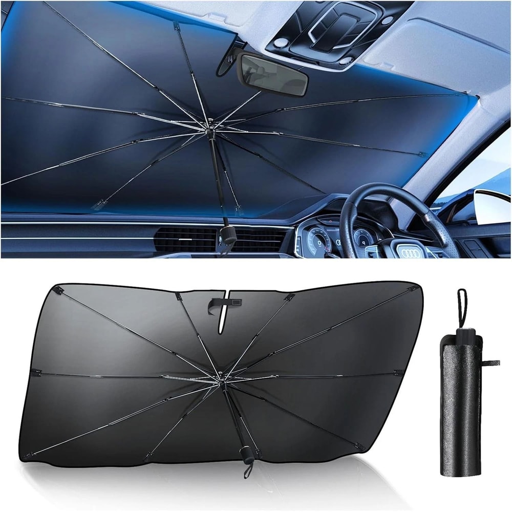 Car Windshield Sun Shade Foldable Umbrella Front Window Cover Visor UV Protection And Heat Insulat 0