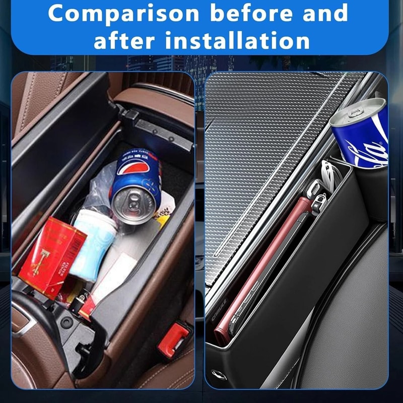 Car Seat Gap Filler Organizer Premium Storage Box For Van Car Interiors 2