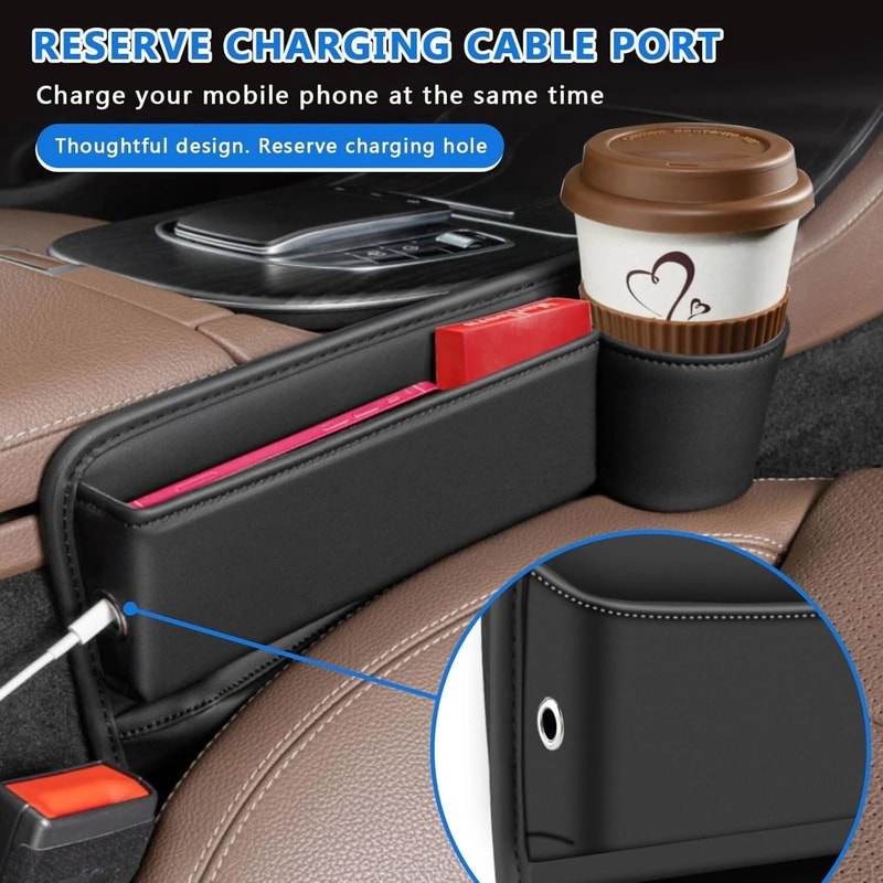 Car Seat Gap Filler Organizer Premium Storage Box For Van Car Interiors 5