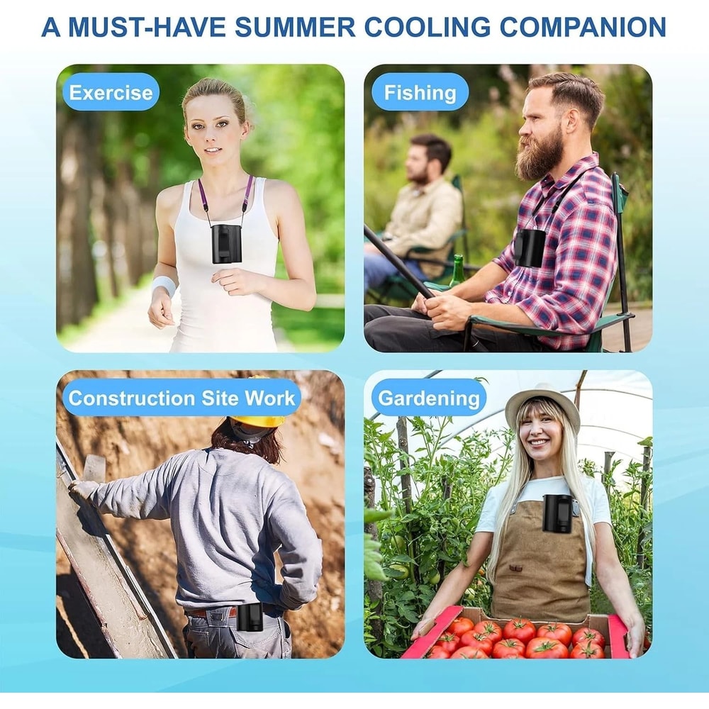 Portable Waist Fan Clipon Wearable Belt Personal Fan Rechargeable For Hours Of Cool Air 1