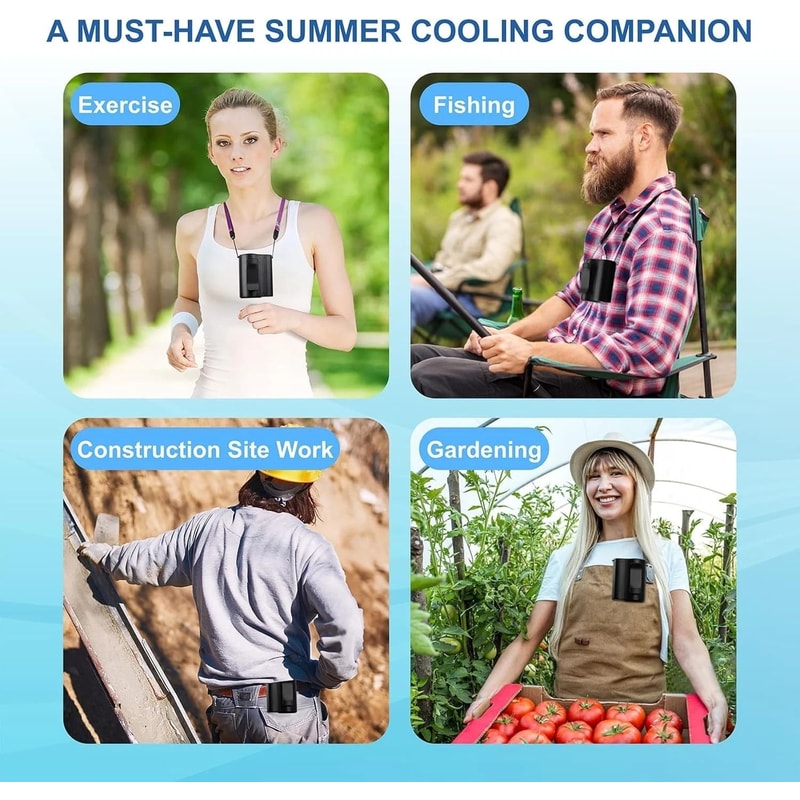 Portable Waist Fan Clipon Wearable Belt Personal Fan Rechargeable For Hours Of Cool Air 1