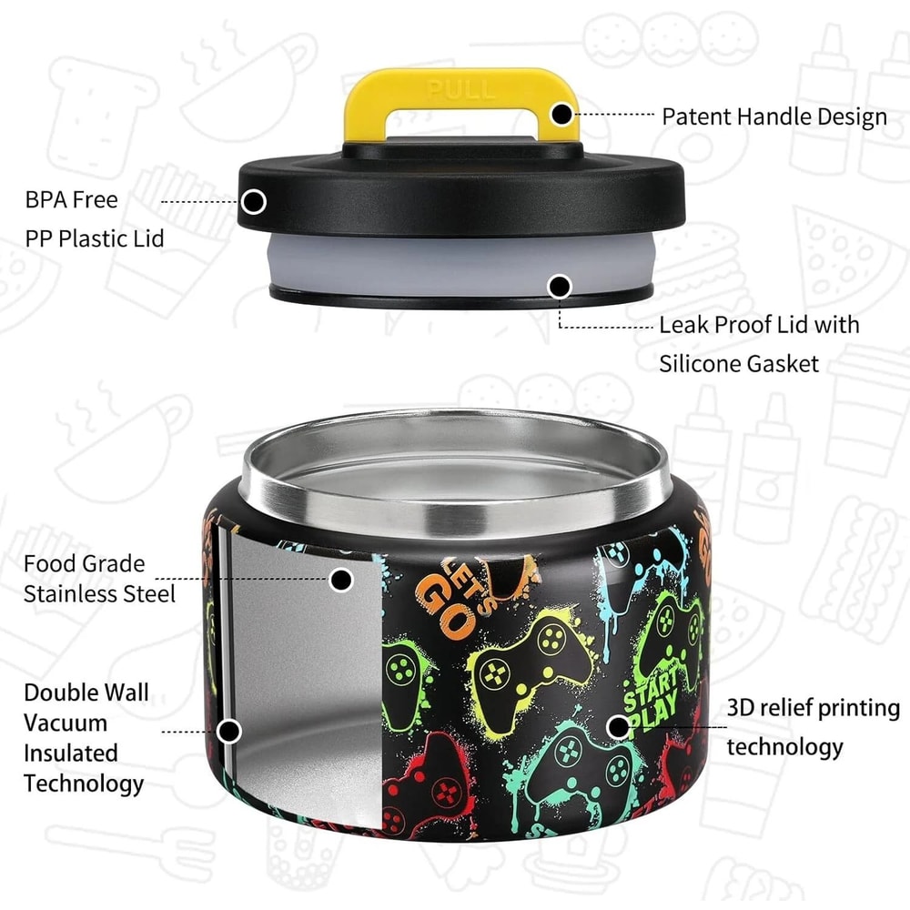 NEW Leakproof Bento Lunch Box For Kids Soup Thermo Lunch Container 5