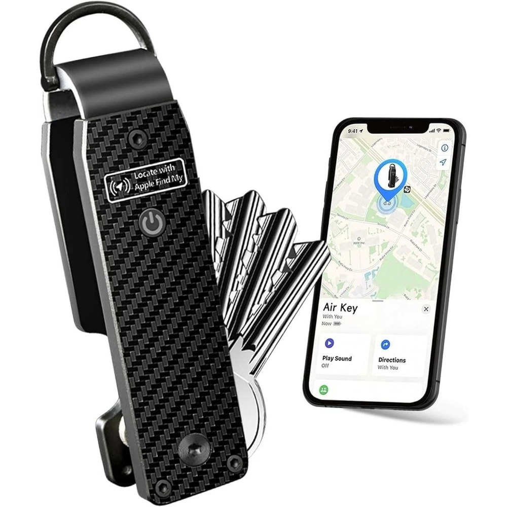 Key Organizer Keychain With Tracker Compact Metal Key Finder For Effortless Organization 0