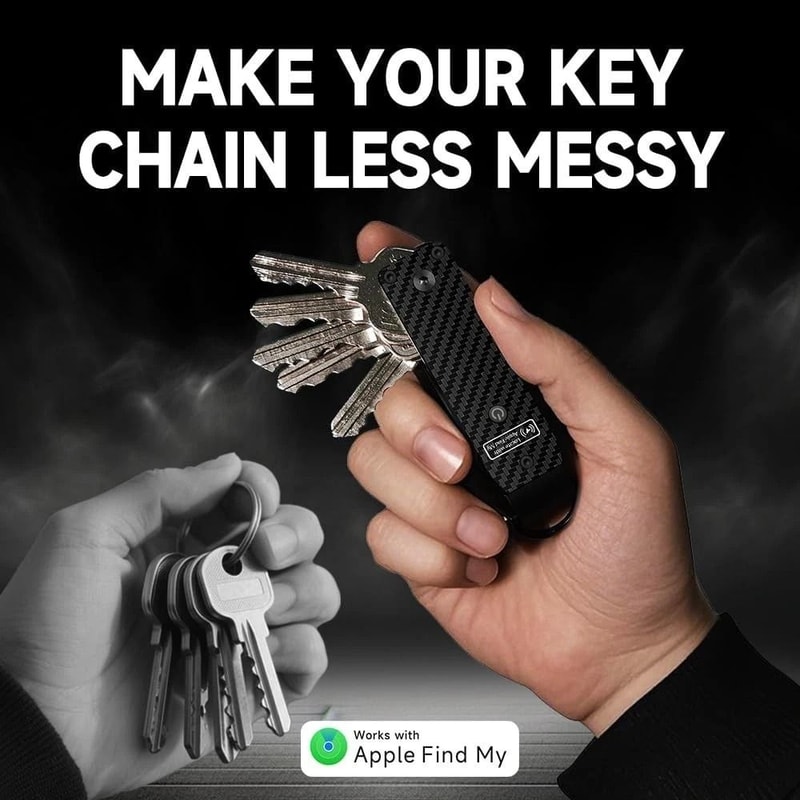 Key Organizer Keychain With Tracker Compact Metal Key Finder For Effortless Organization 3