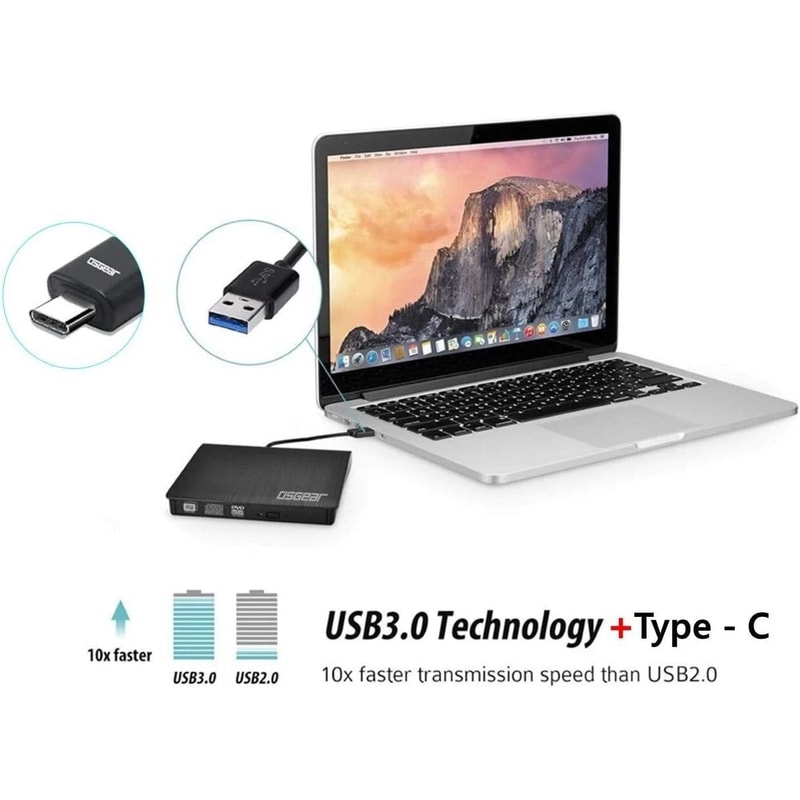 Slim USB External CD DVD Drive Portable DVD RW Burner For Laptop And Desktop 1