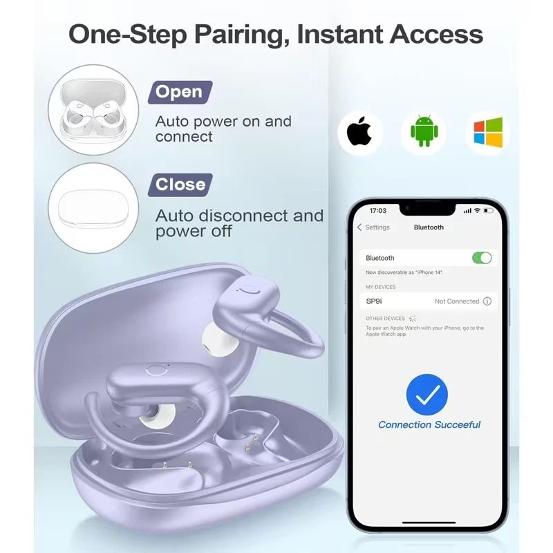 Open Ear Headphones Bluetooth Earbuds With LED Display 1