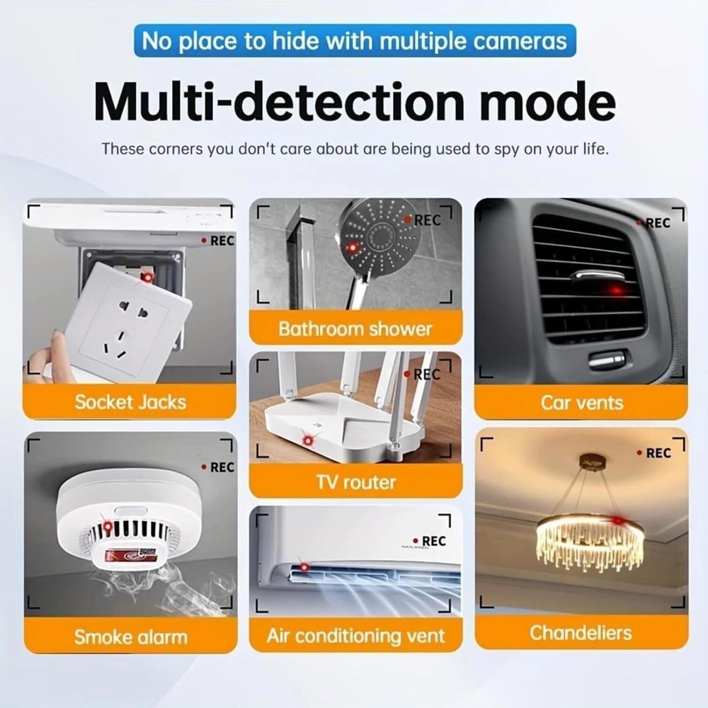 Hidden Camera Detector And RF Signal Detector With Tracker Detection 2