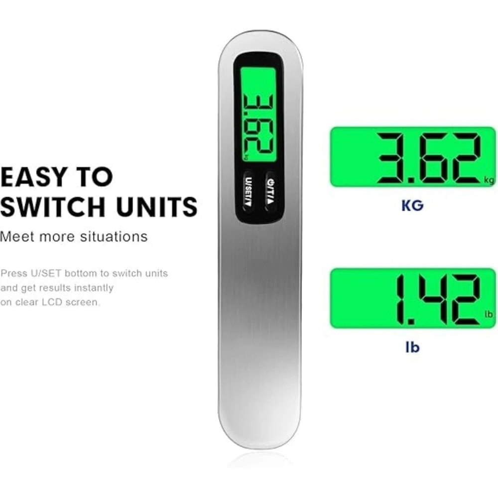 Portable Digital Luggage Scale With LCD Display Hanging Baggage Weighing Tool 4