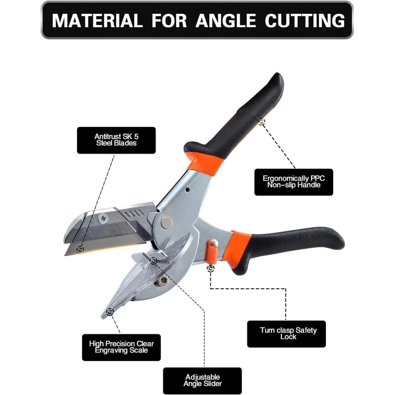 Adjustable Shears Multi Angle Cutter For PVC Trim And Wood 3