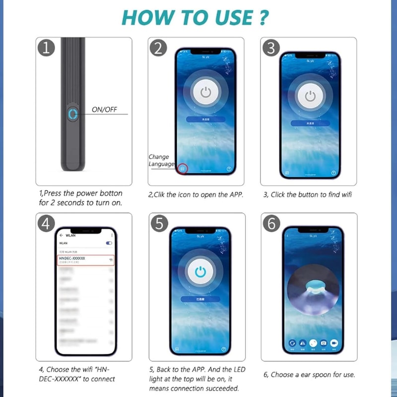 LED Ear Wax Removal Kit With HD Ear Camera And Light 0