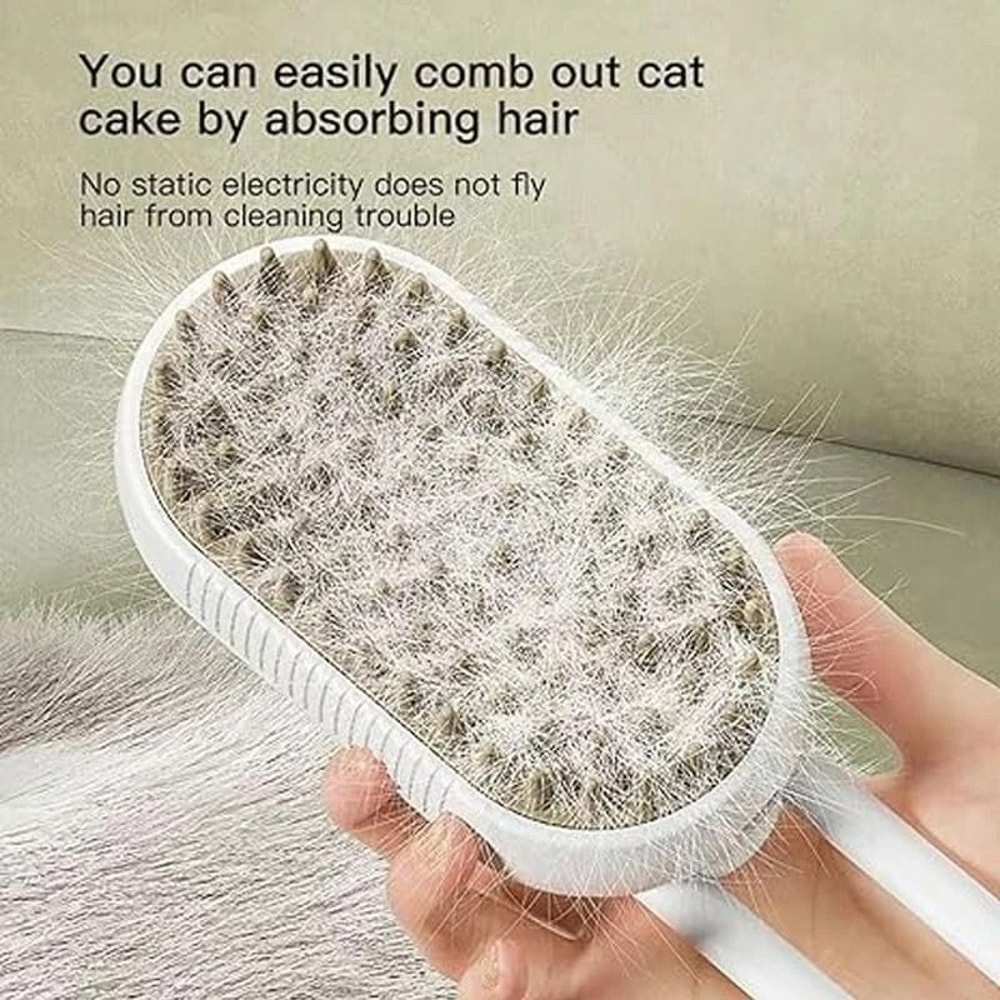 Electric Pet Brush For Dogs Cats Hair Removal Steam Massage Grooming Tool 5