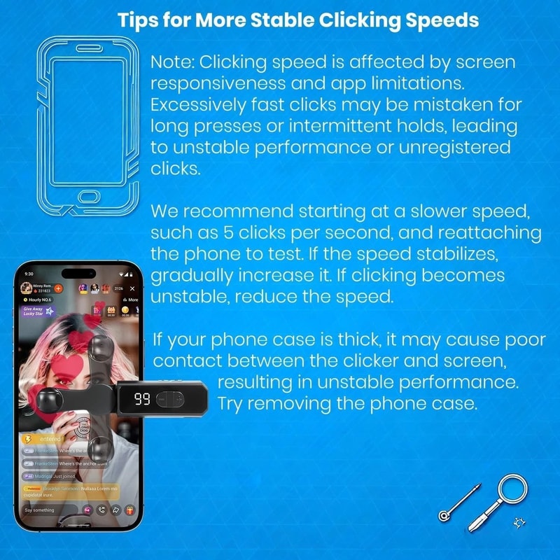 Automatic Phone Clicker Silent Auto Tapper For Games Social Media 3