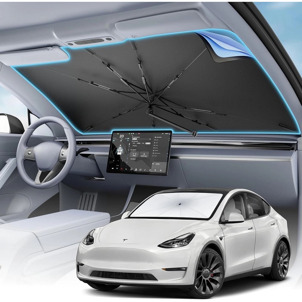 Foldable Car Sunshade For Front Windshield UV Protection Visor Umbrella 0