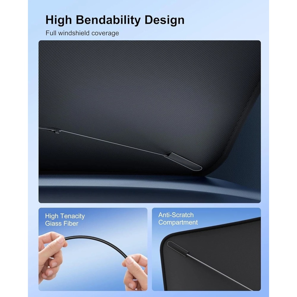 Foldable Car Sunshade For Front Windshield UV Protection Visor Umbrella 1