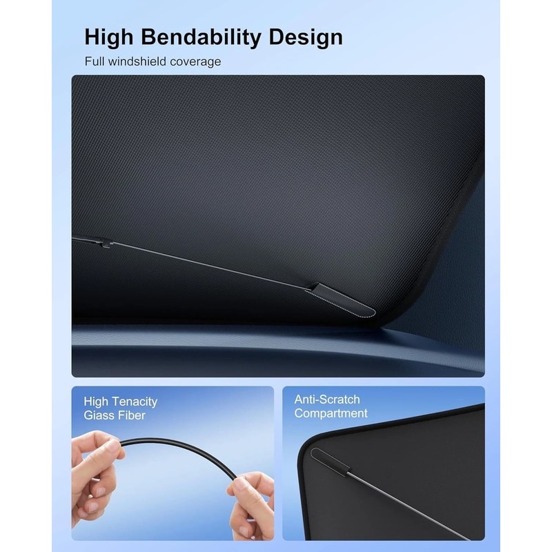 Foldable Car Sunshade For Front Windshield UV Protection Visor Umbrella 1