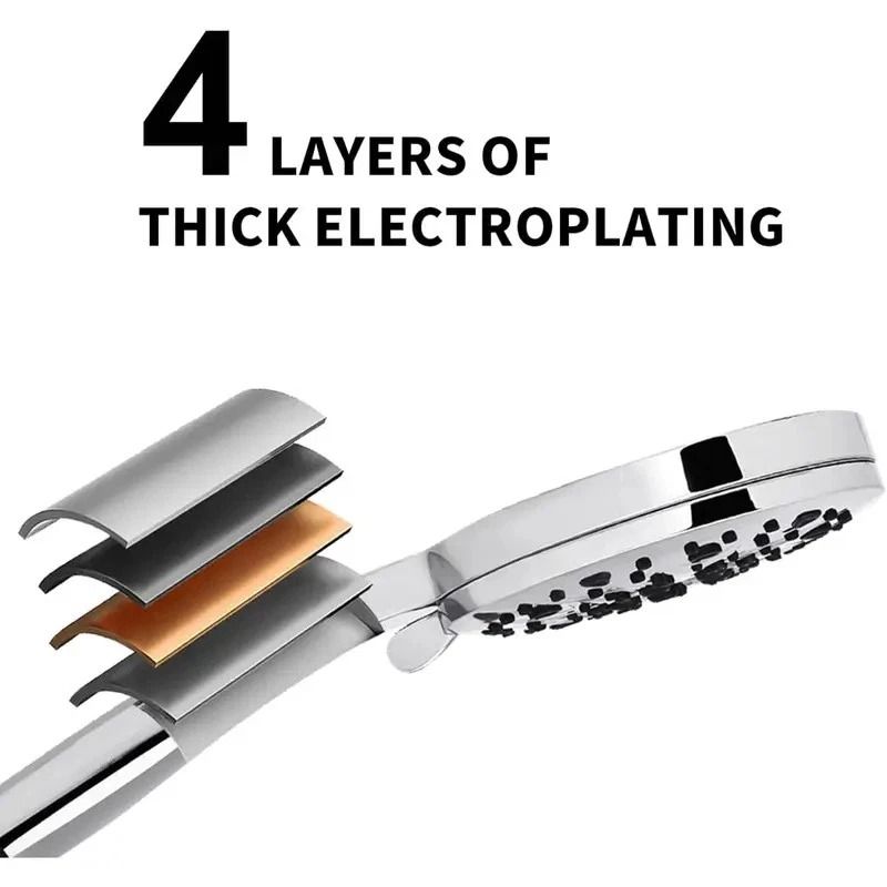 High Pressure Handheld Shower Head With Spray Settings 4