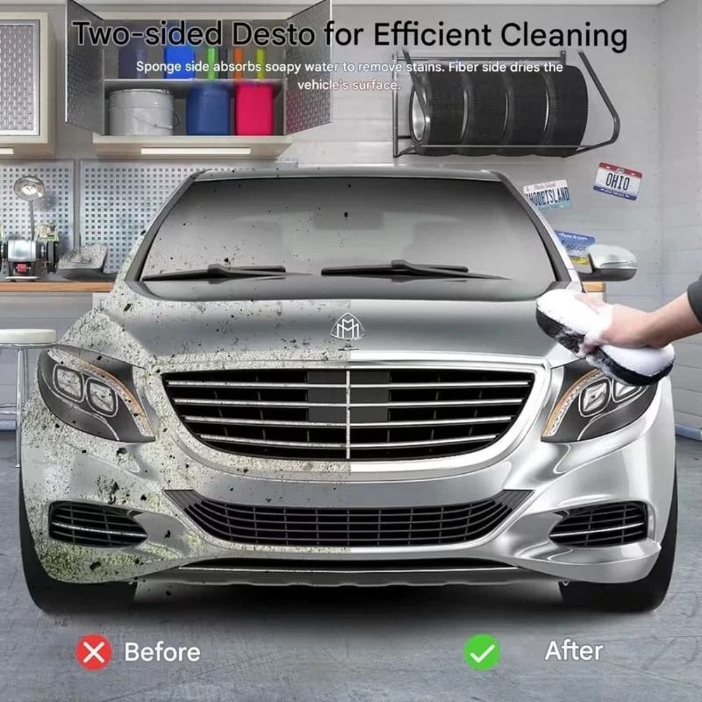 Car Wash Kit With Microfiber Towels Sponge Wash Glove For Ultimate Car Cleaning 2