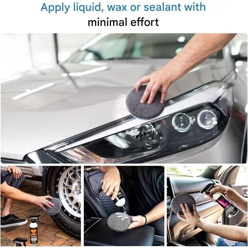 Car Wash Kit With Microfiber Towels Sponge Wash Glove For Ultimate Car Cleaning 4