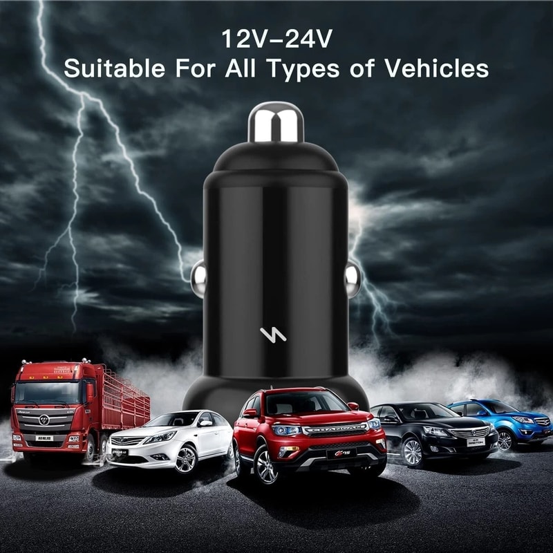 DualPort USB Car Charger Adapter With Fast Charging 4