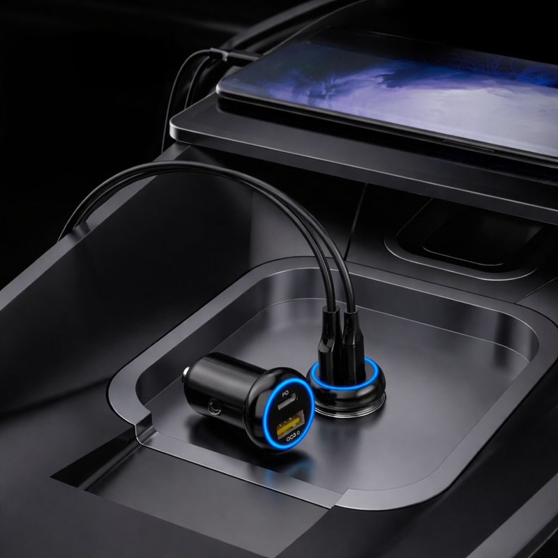 DualPort USB Car Charger Adapter With Fast Charging 0