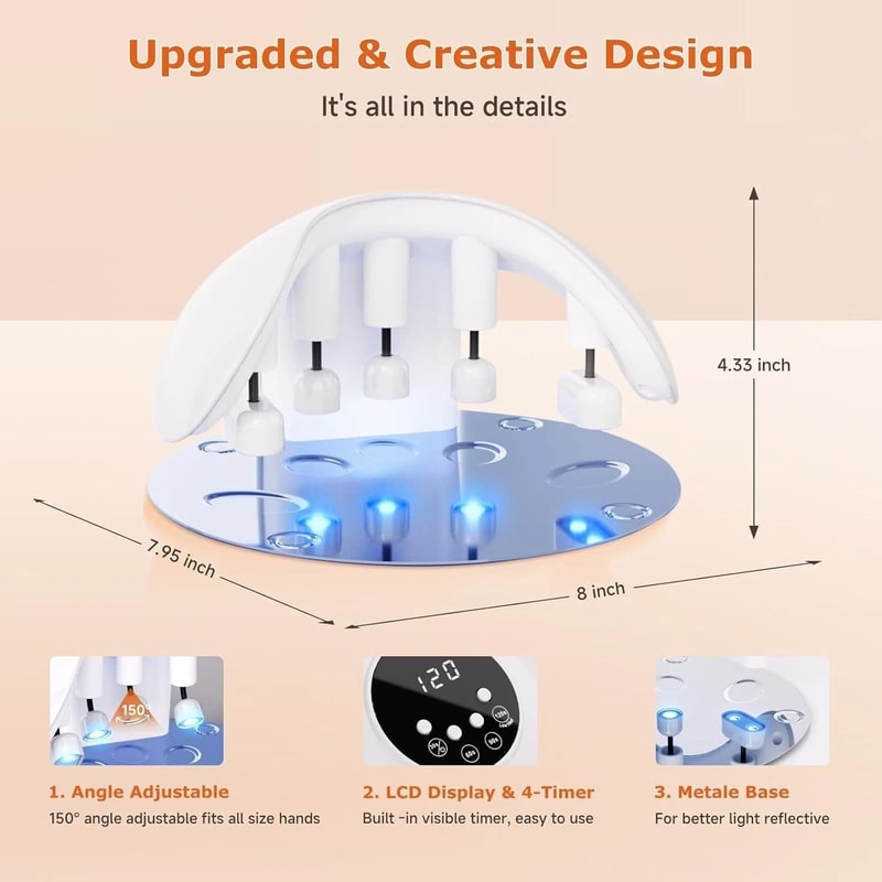 Professional LED UV Nail Light Gel Polish Curing Lamp With Adjustable Timer 1