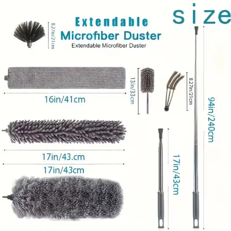Premium Microfiber Duster With Extension Pole For High Ceilings And Fans 5