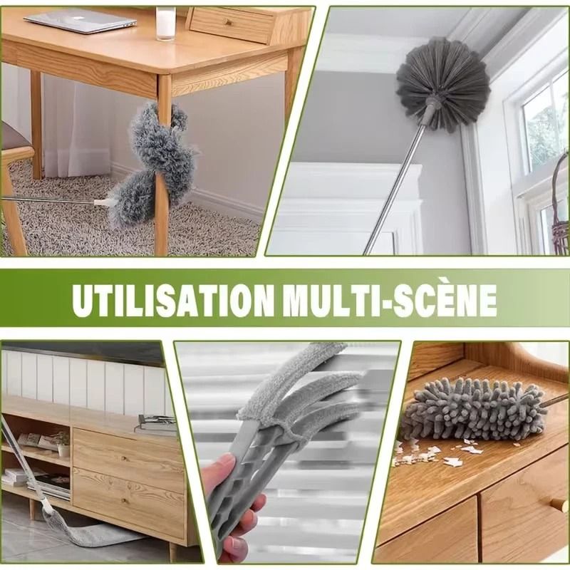 Premium Microfiber Duster With Extension Pole For High Ceilings And Fans 6
