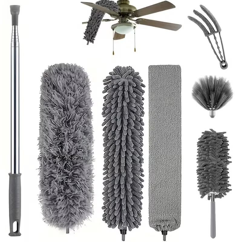 Premium Microfiber Duster With Extension Pole For High Ceilings And Fans 7