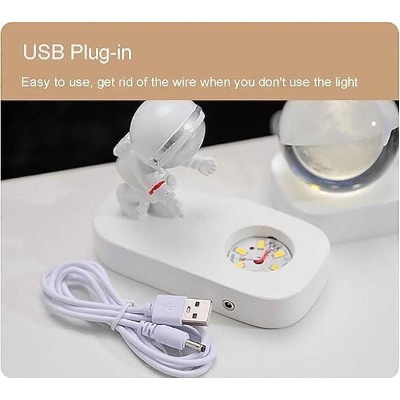 Crystal Galaxy LED Night Light Mesmerizing Crystal Ball Lamp With Ambient Glow 1