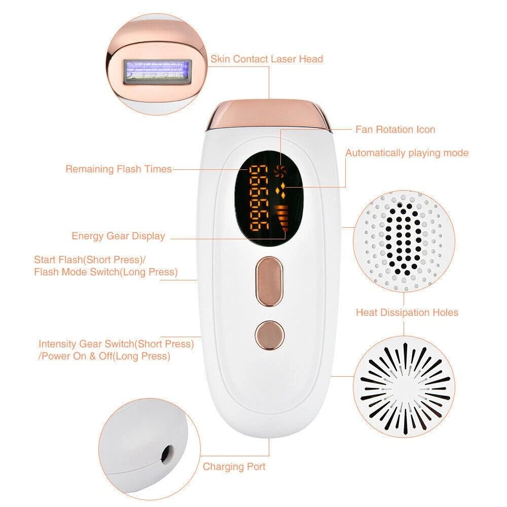 Flashes Hair Removal Laser Permanent Body Epilator Painless Device For AllOver Use 10