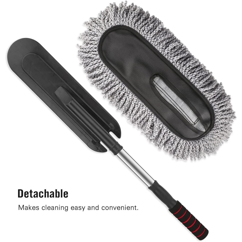 Microfiber Car Cleaning Duster With WaxTreated Brush Plastic Handle Large Size For Home Car Deta 1