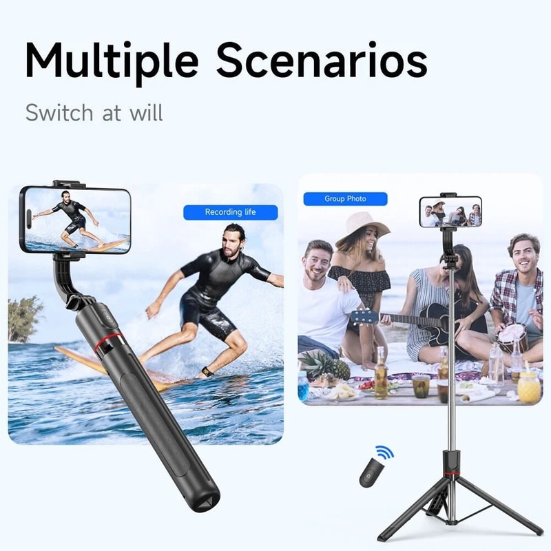 Extendable Selfie Stick Travel Tripod For Video Recording 8