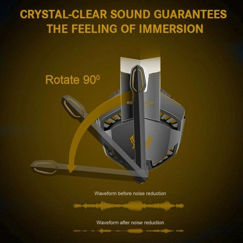 Gaming Headset Noise Cancelling OverEar Headphones With LED Lighting 8