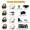Gaming Headset Noise Cancelling OverEar Headphones With LED Lighting 5