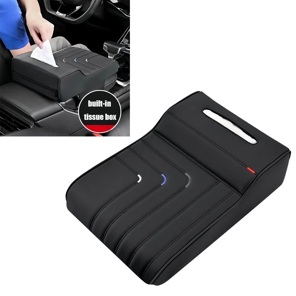 Large Car Armrest Cushion Cover Ergonomic Center Console Box Pad Protector Premium Comfort Clean