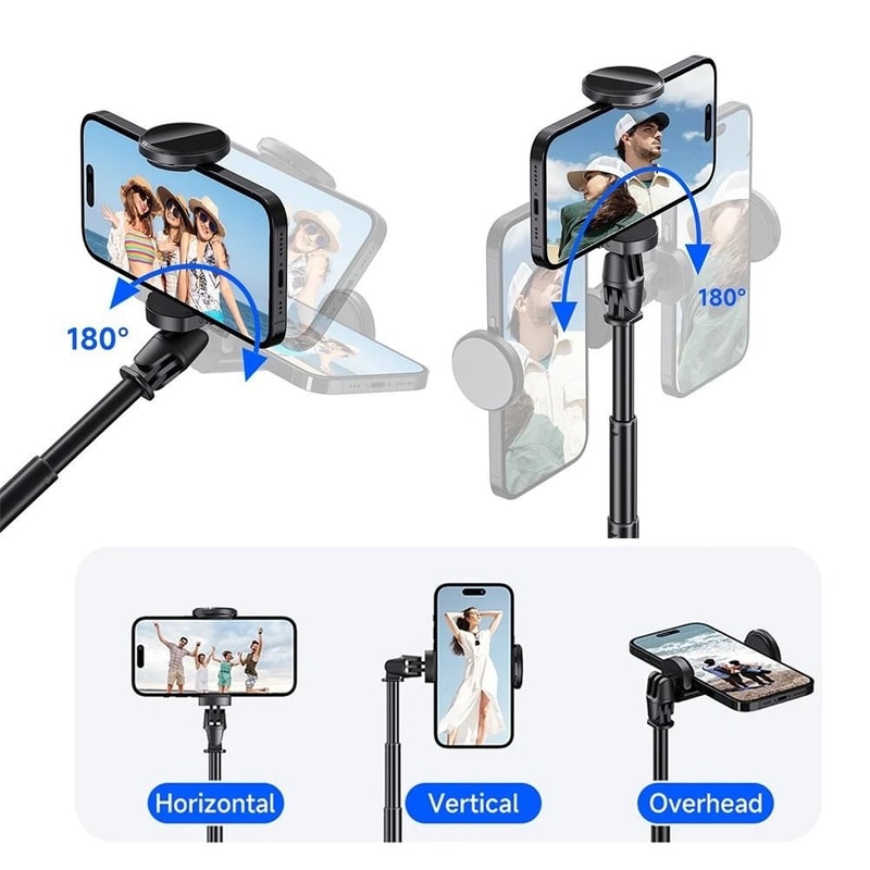 Automatic PopUp Phone Tripod Stand With Remote Adjustable Selfie Stick 7
