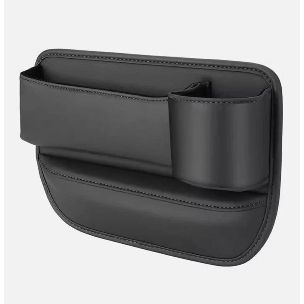 Leather Car Seat Gap Filler Organizer With Cup Holder Storage Bag 6