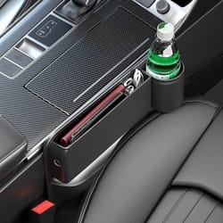 car accessories seat gap filler storage box – cup phone holder organizer for vehicle side bag, prevents lost items