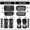 Diamond Leather Car Seat Covers Full Set Premium Bling Rhinestone Auto Seat Covers For Women 1