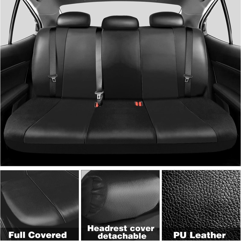 Diamond Leather Car Seat Covers Full Set Premium Bling Rhinestone Auto Seat Covers For Women 14