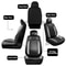 Diamond Leather Car Seat Covers Full Set Premium Bling Rhinestone Auto Seat Covers For Women 9