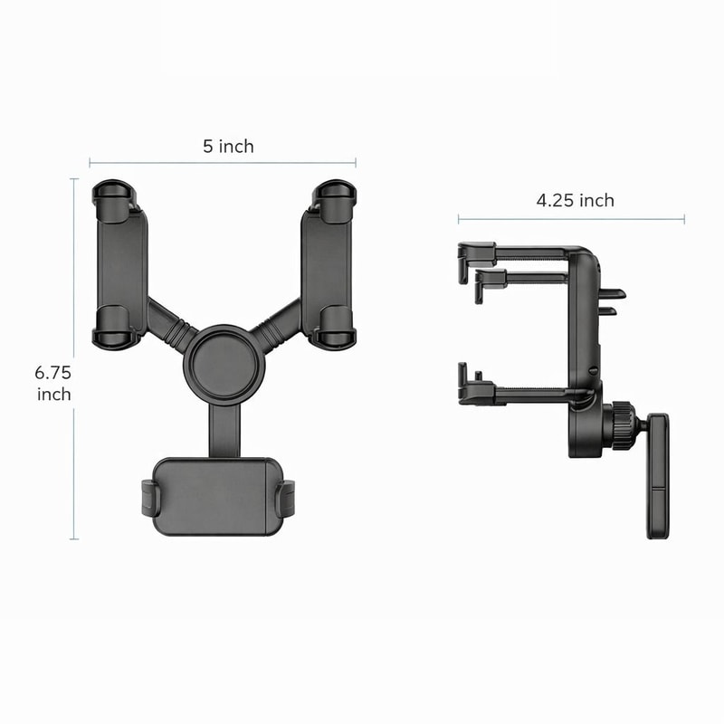 Car Rearview Mirror Phone Mount Holder For GPS HandsFree Driving Cradle 3