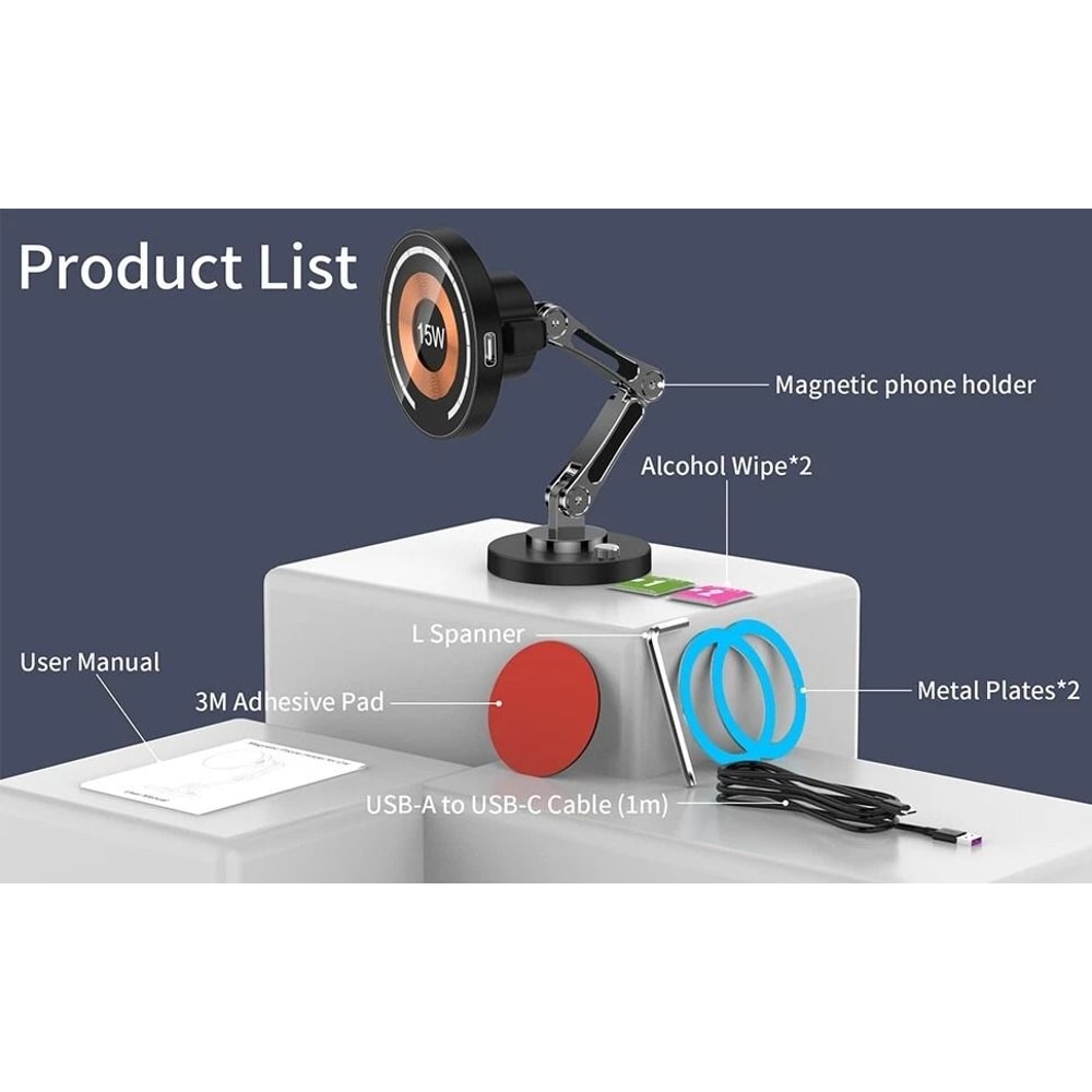 Magnetic Car Mount Charger With Fast Charging 6